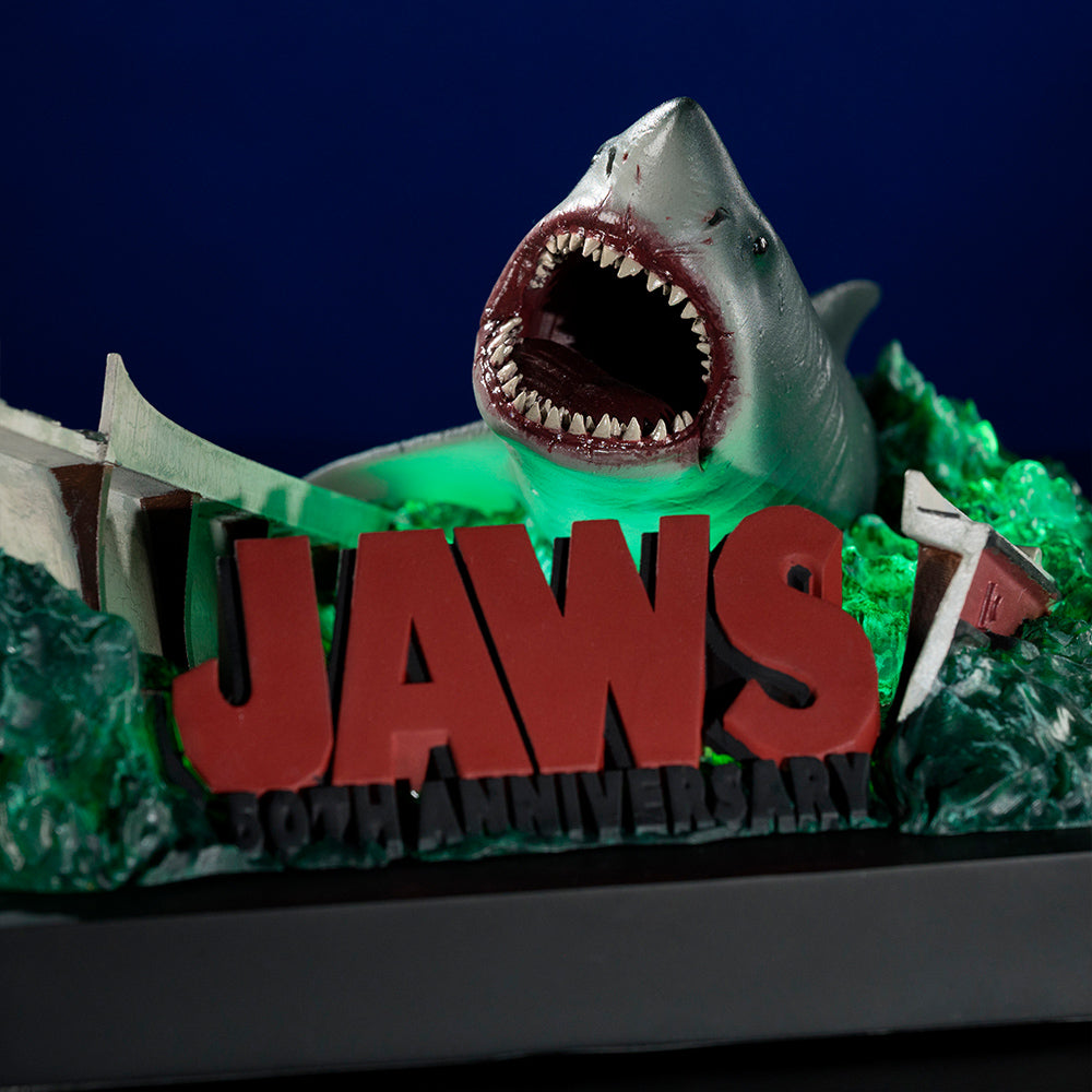 Jaws - 1:48 Scale Resin Statue with Light Up Base statue from 50th Anniversary for collectors, display and premium shelf presentation
