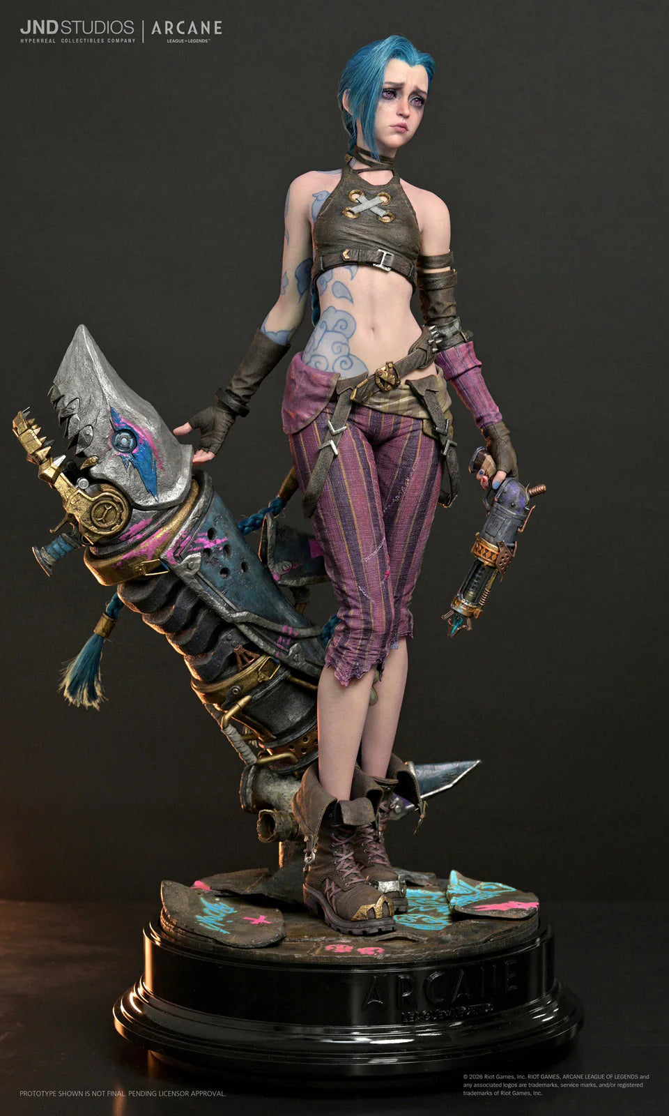 Jinx Realistic Silicone 1:1 Replica Cosplay Model Doll statue from Jiusheng for collectors, display and premium shelf presentation