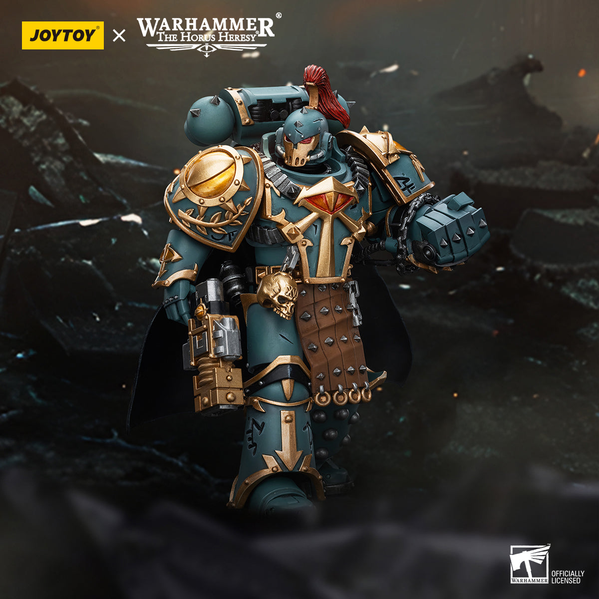 Warhammer 40k JoyToy Actionfigure - Sons of Horus Legion Praetor with Power Fist figure for collectors, display and premium shelf