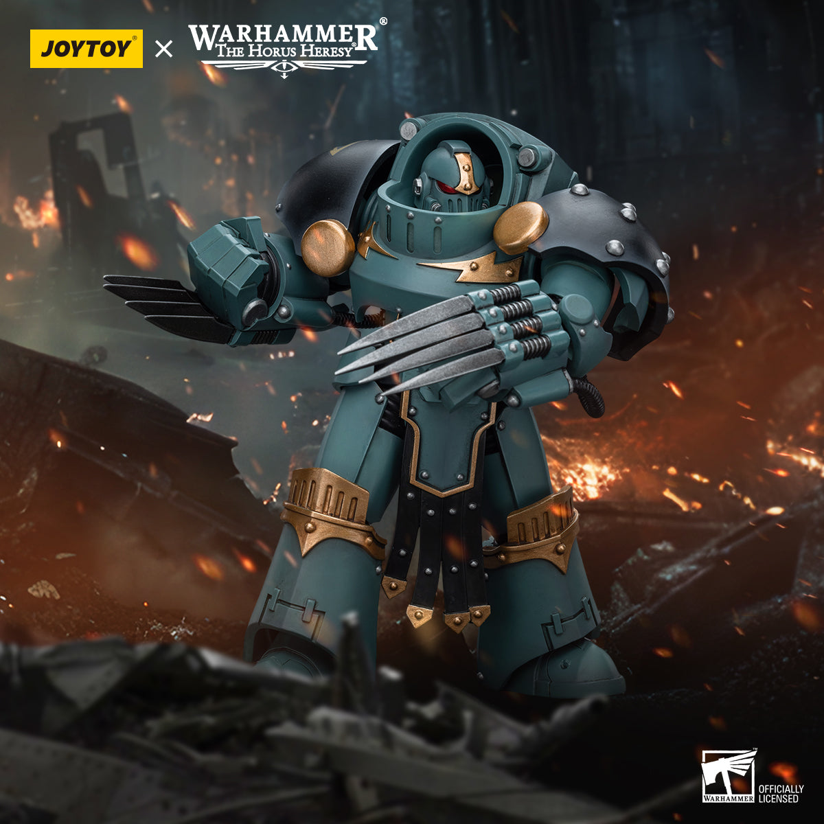 Warhammer 40k JoyToy Actionfigure - Sons of Horus Tartaros Squad Terminator with Lightning Claws figure for collectors, display and premium