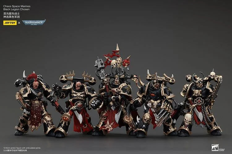 Warhammer 40k JoyToy Actionfigure - Chaos Space Marines Black Legion Chosen Squad Pack (5 pack)