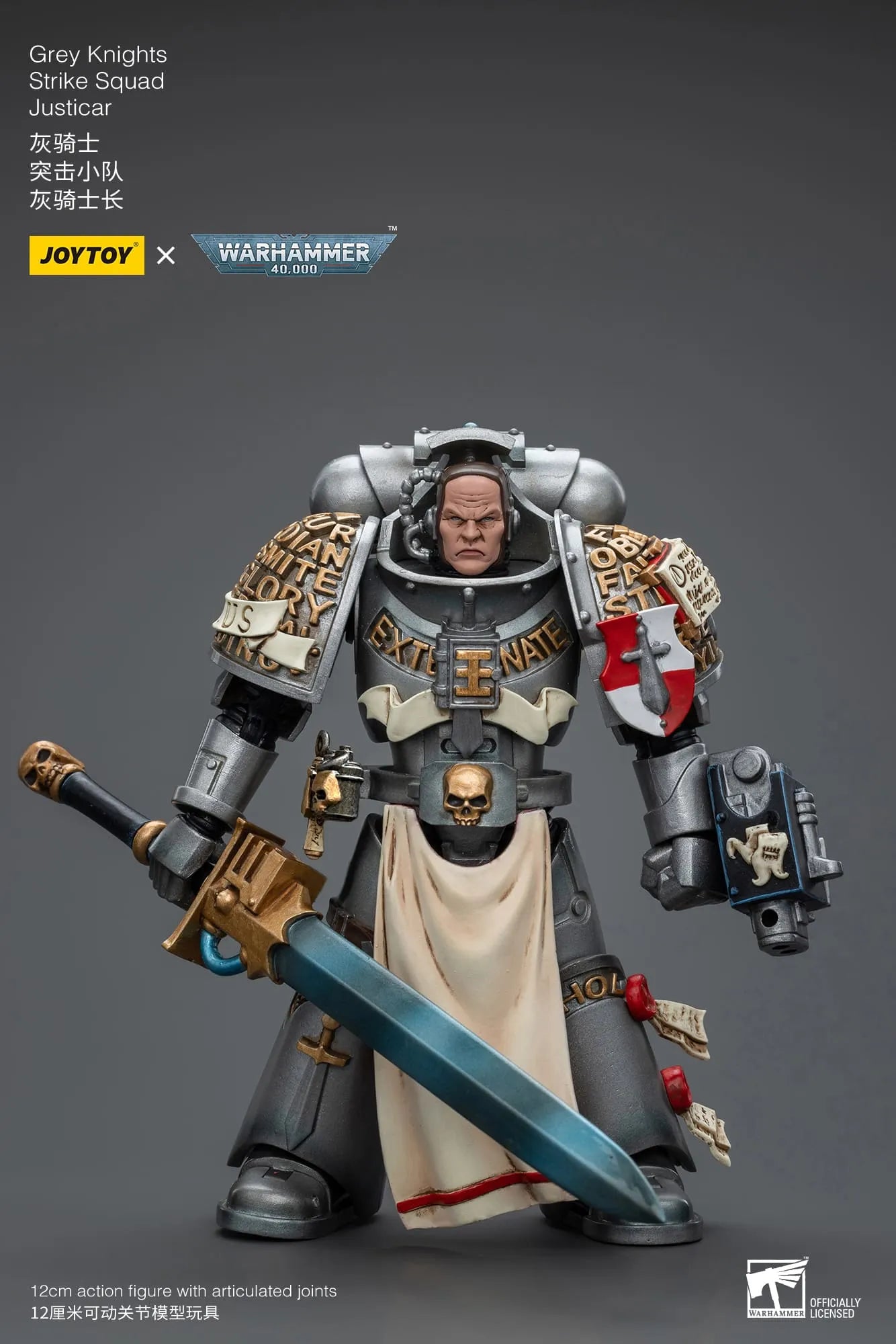 Warhammer 40k JoyToy Actionfigure - Grey Knights Strike Squad Justicar figure for collectors, display and premium shelf presentation