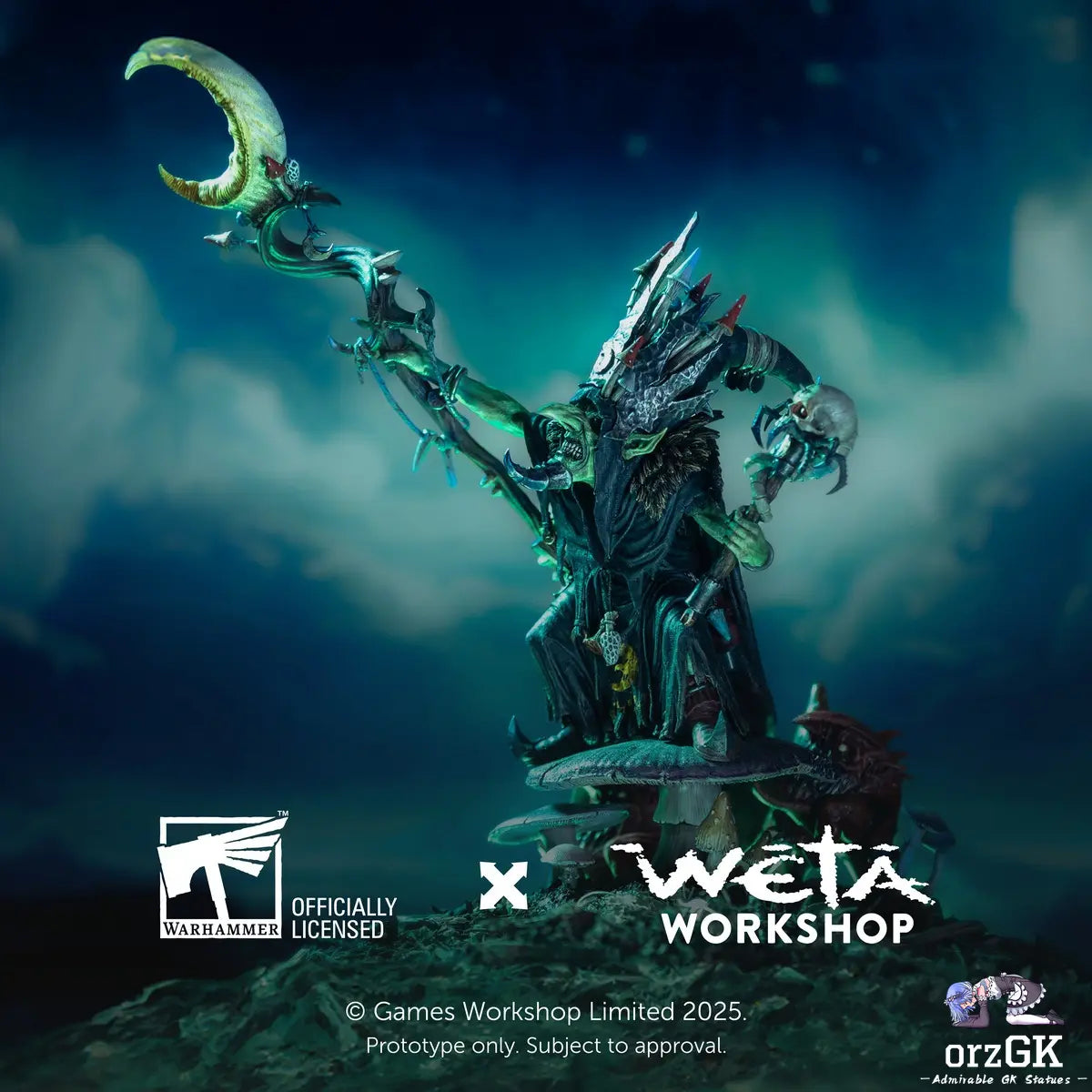 Warhammer: Age Of Sigmar - Skragrott The Loonking Statue 1:6 Scale statue for collectors, display and premium shelf presentation