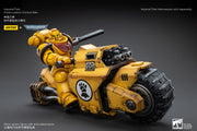 Warhammer 40k JoyToy Actionfigure - Imperial Fists Raider-Pattern Combat Bike figure for collectors, display and premium shelf presentation