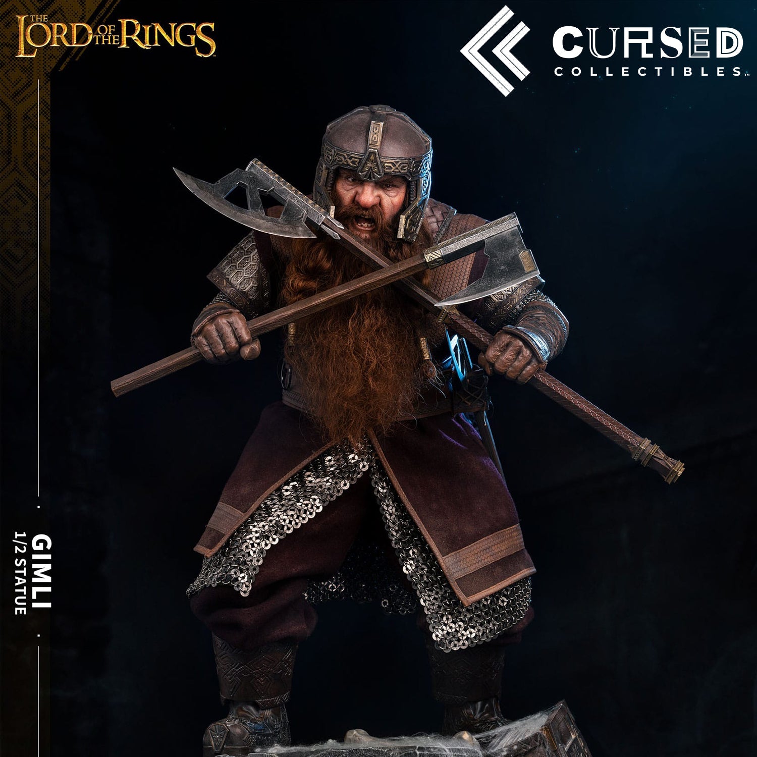 Lord Of The Rings Master Forge Series 1:2 - Gimli Statue statue from Infinity Studio for collectors, display and premium shelf presentation