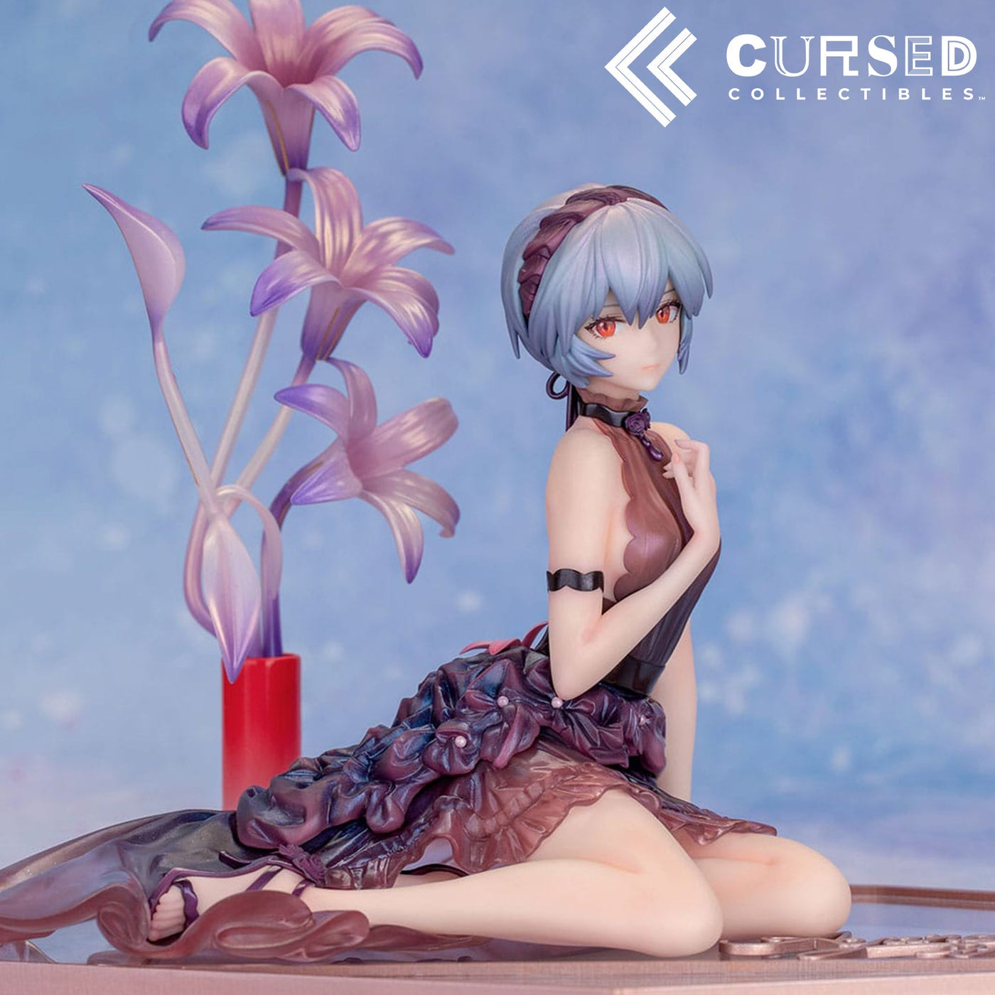 Evangelion 1:7 - Rei Ayanami Whisper pf Flower version. statue from Myethos for collectors, display and premium shelf presentation