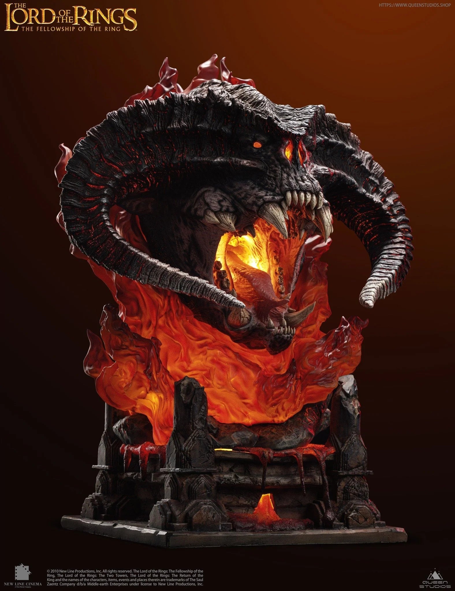 Lord of the Rings Balrog 1:1 Bust - Polda Edition - IN STOCK bust from Queen Studios for collectors, display and premium shelf presentation