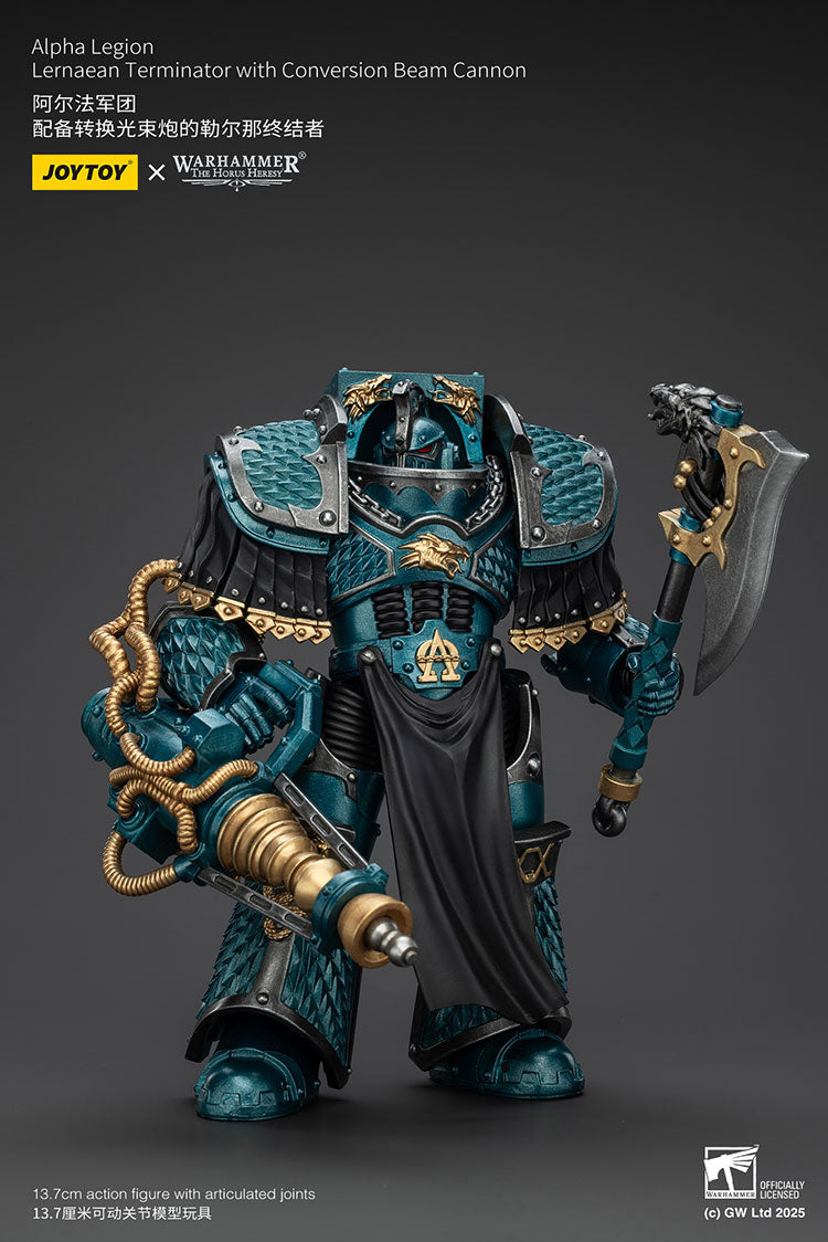 Warhammer 40k JoyToy Actionfigure - The Horus Heresy Alpha Legion Lernaean Terminator with Conversion Beam Cannon figure for collectors