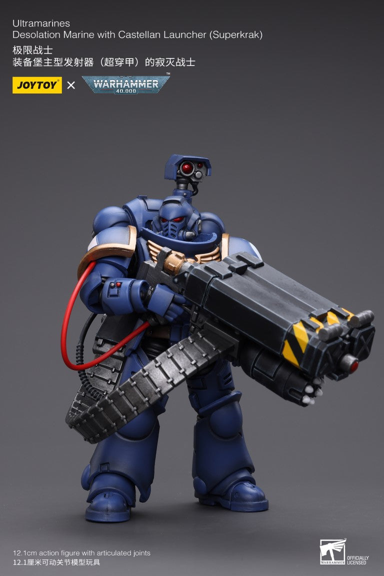 Warhammer 40k JoyToy Actionfigure - Ultramarines Desolation Marine with Castellan Launcher figure from Superfrag for collectors, display