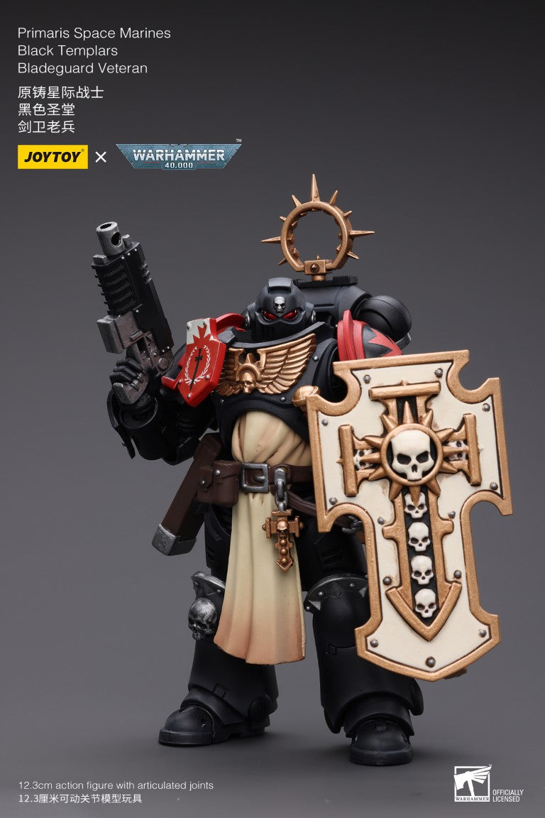 Warhammer 40k JoyToy Actionfigure - Black Templars Primaris Bladeguard Veteran figure for collectors, display and premium shelf presentation