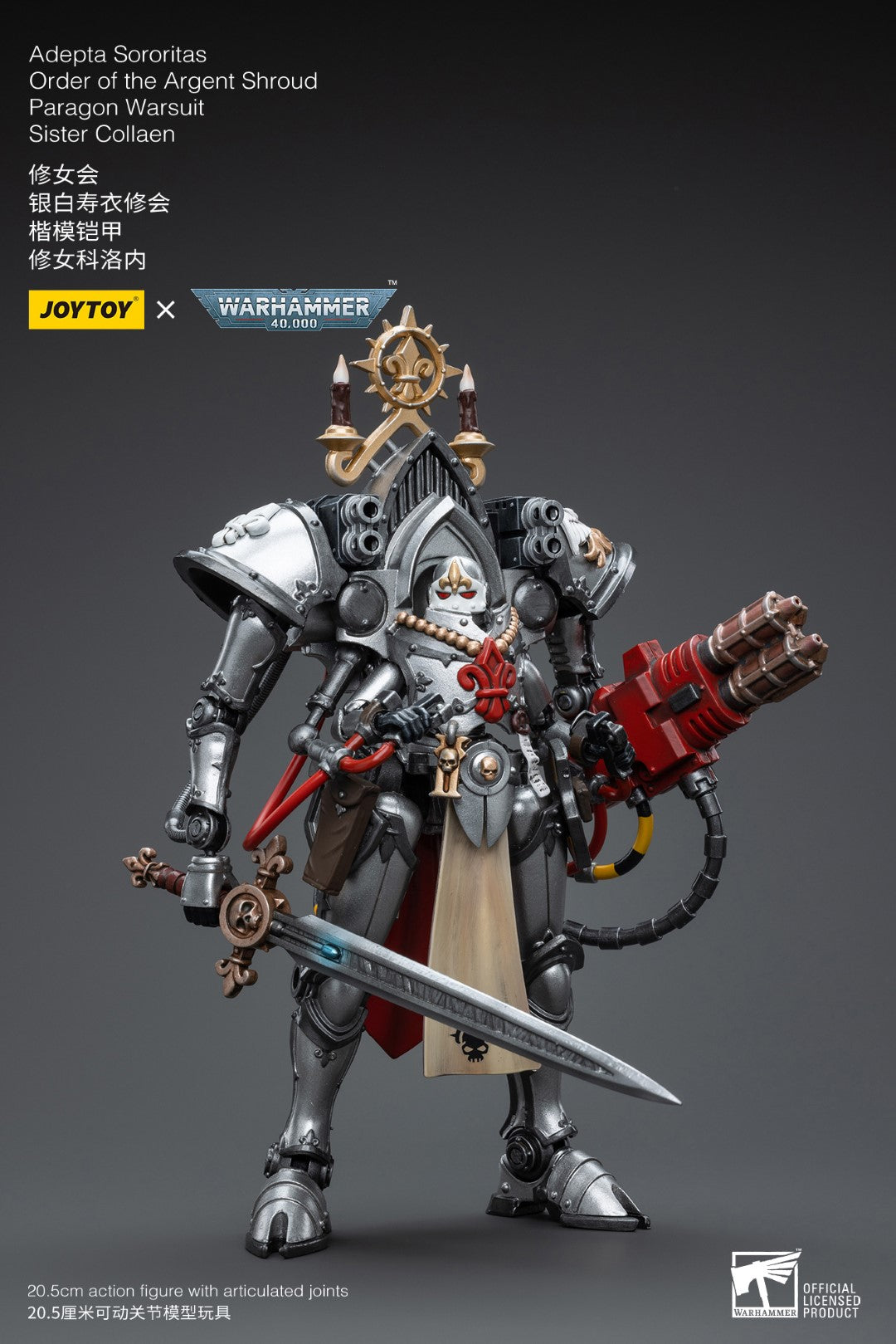 Warhammer 40k JoyToy Actionfigure - Adepta Sororitas Order of the Argent Shroud Paragon Warsuit Sister Collaen figure for collectors