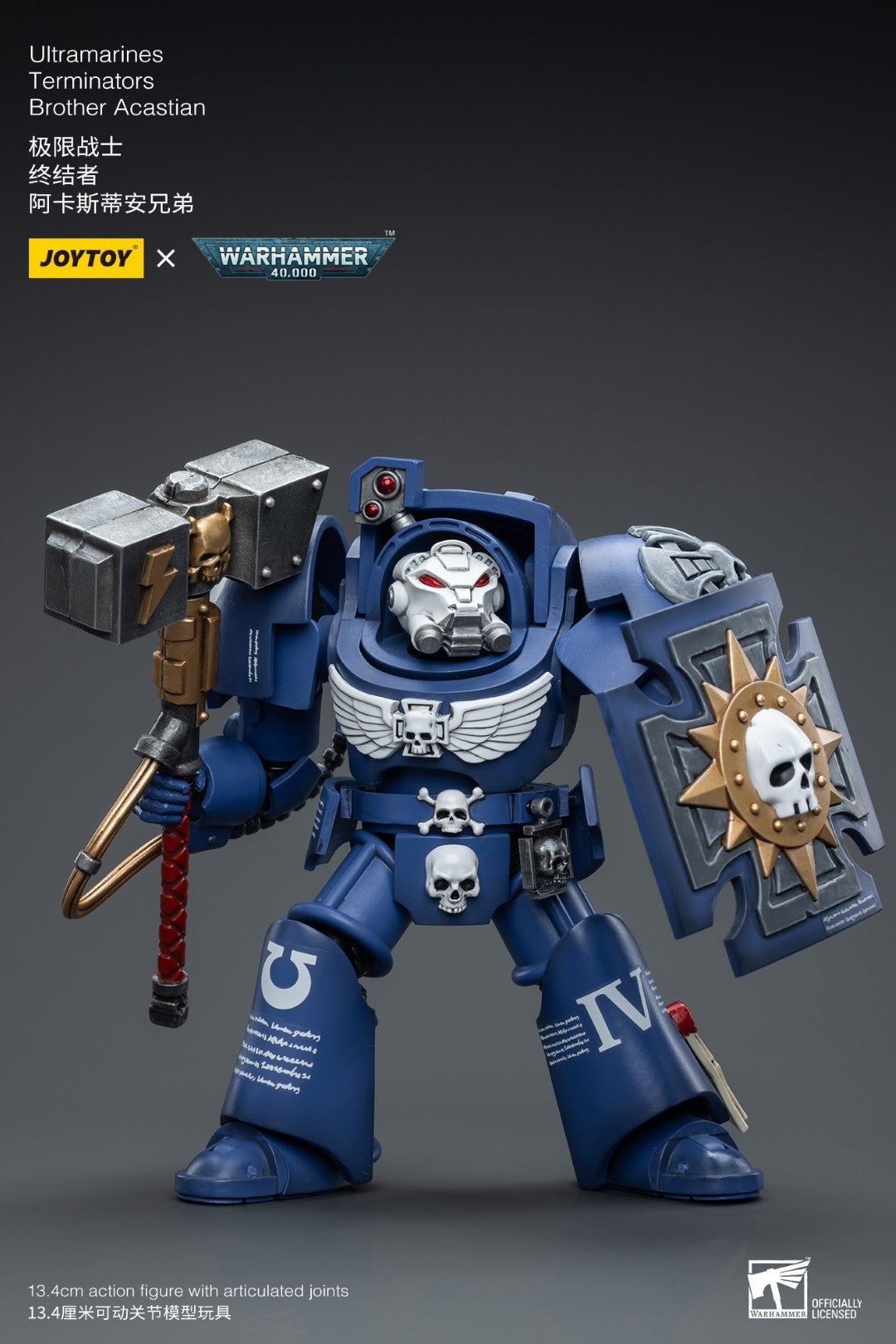 Warhammer 40k JoyToy Actionfigure - Ultramarines Terminators Brother Acastian figure for collectors, display and premium shelf presentation