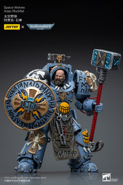 Warhammer 40k JoyToy Actionfigure - Space Wolves Arjac Rockfist figure for collectors, display and premium shelf presentation