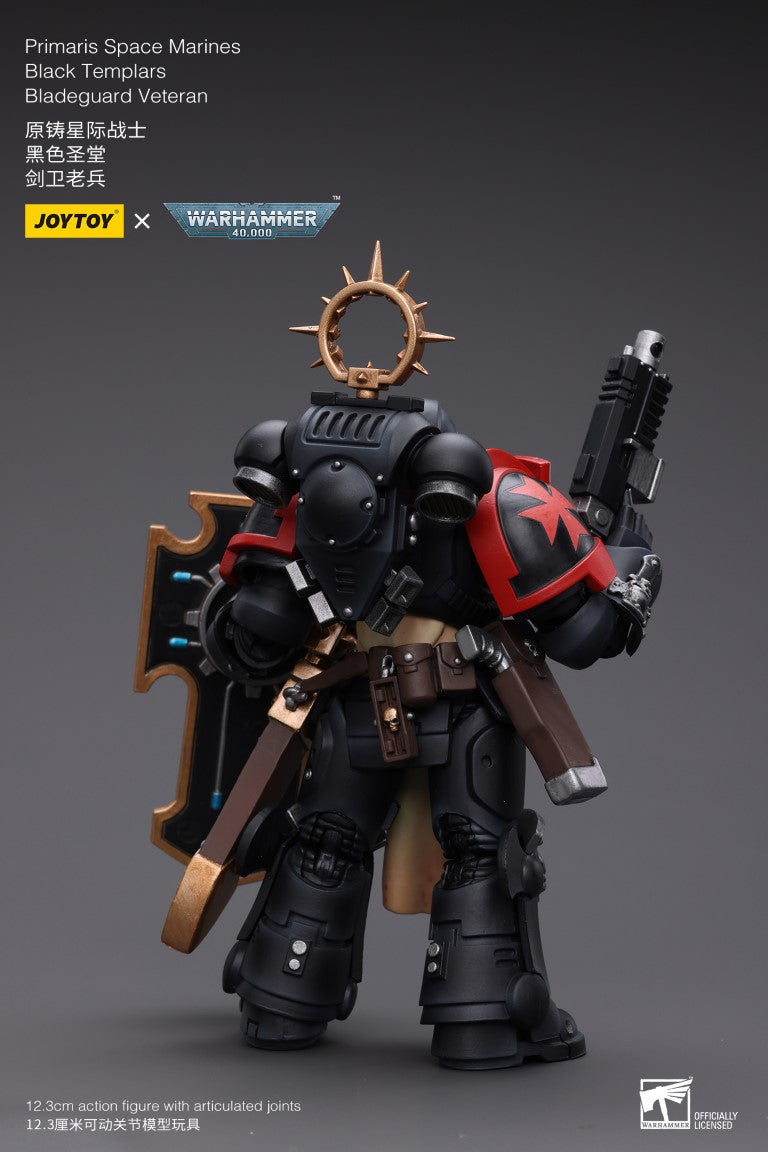 Warhammer 40k JoyToy Actionfigure - Black Templars Primaris Bladeguard Veteran figure for collectors, display and premium shelf presentation
