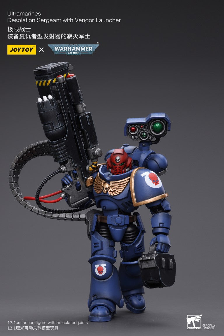 Warhammer 40k JoyToy Actionfigure - Ultramarines Desolation Sergeant with Vengor Launcher figure for collectors, display and premium shelf