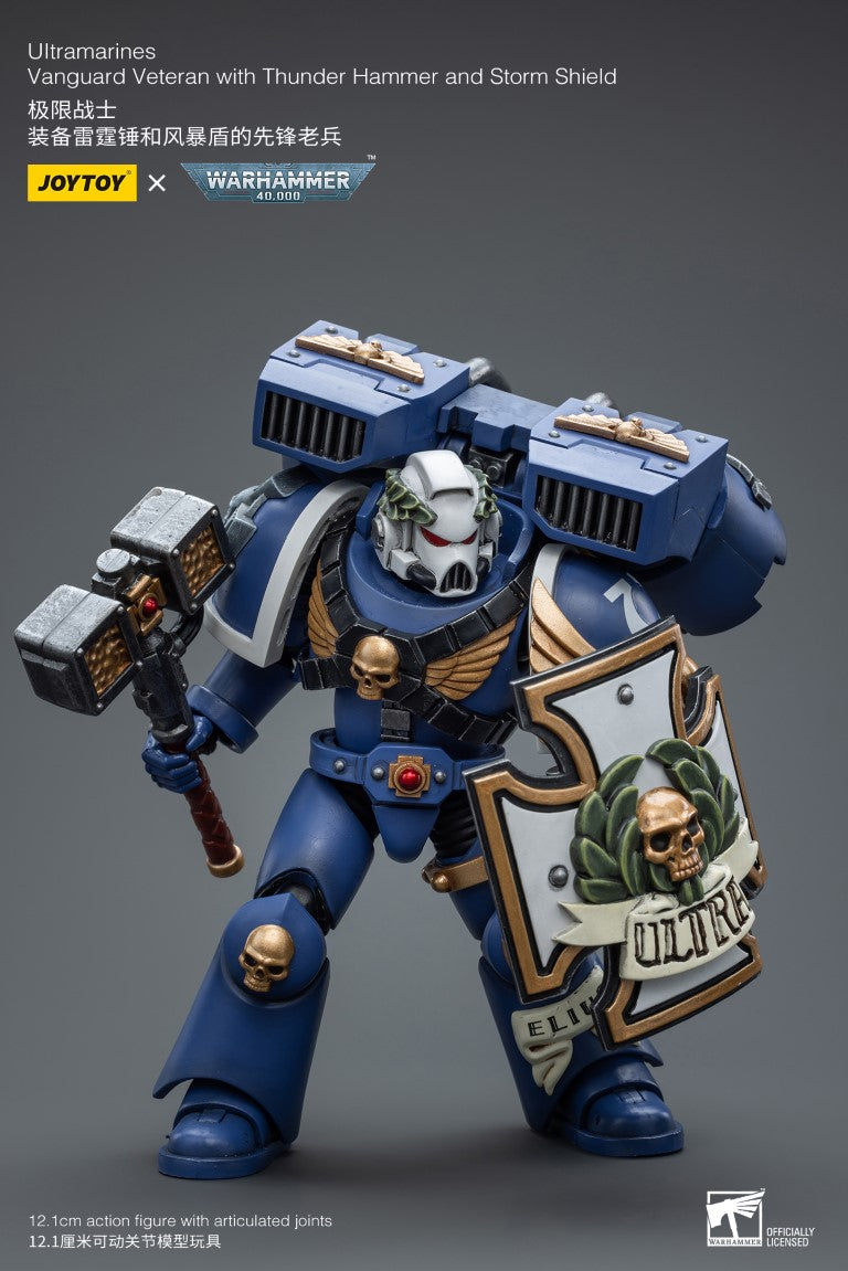 Warhammer 40k JoyToy Actionfigure - Ultramarines Vanguard Veteran with Thunder Hammer and Storm Shield figure for collectors, display and