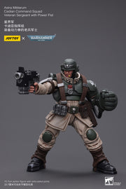 Warhammer 40k JoyToy Actionfigure - Astra Militarum Cadian Command Squad Veteran Sergeant with Power Fist figure for collectors, display