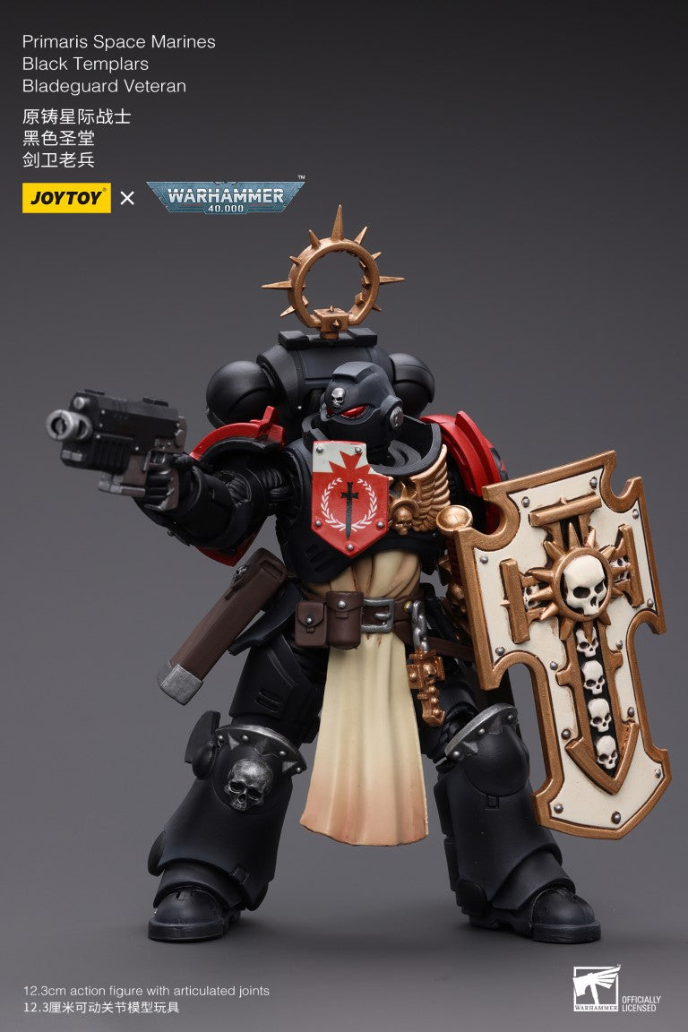Warhammer 40k JoyToy Actionfigure - Black Templars Primaris Bladeguard Veteran figure for collectors, display and premium shelf presentation