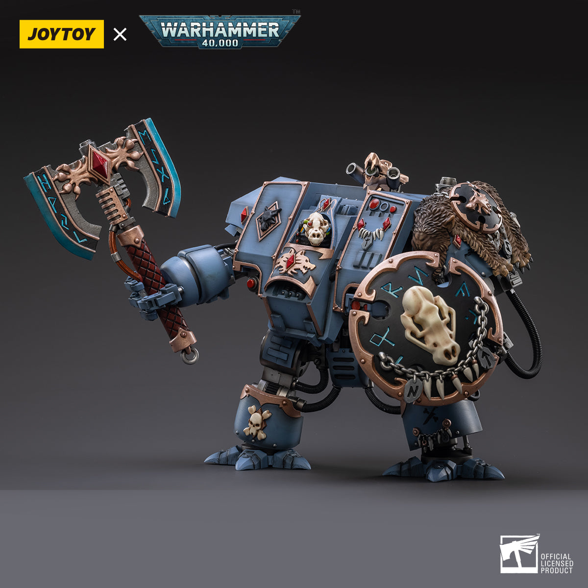 Warhammer 40k JoyToy Actionfigure - Space Wolves Venerable Dreadnought Brother Hvor figure for collectors, display and premium shelf