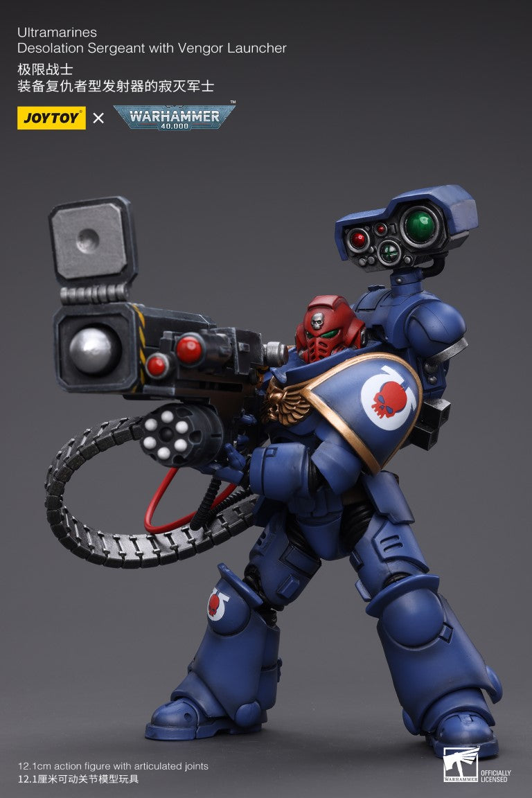 Warhammer 40k JoyToy Actionfigure - Ultramarines Desolation Sergeant with Vengor Launcher figure for collectors, display and premium shelf