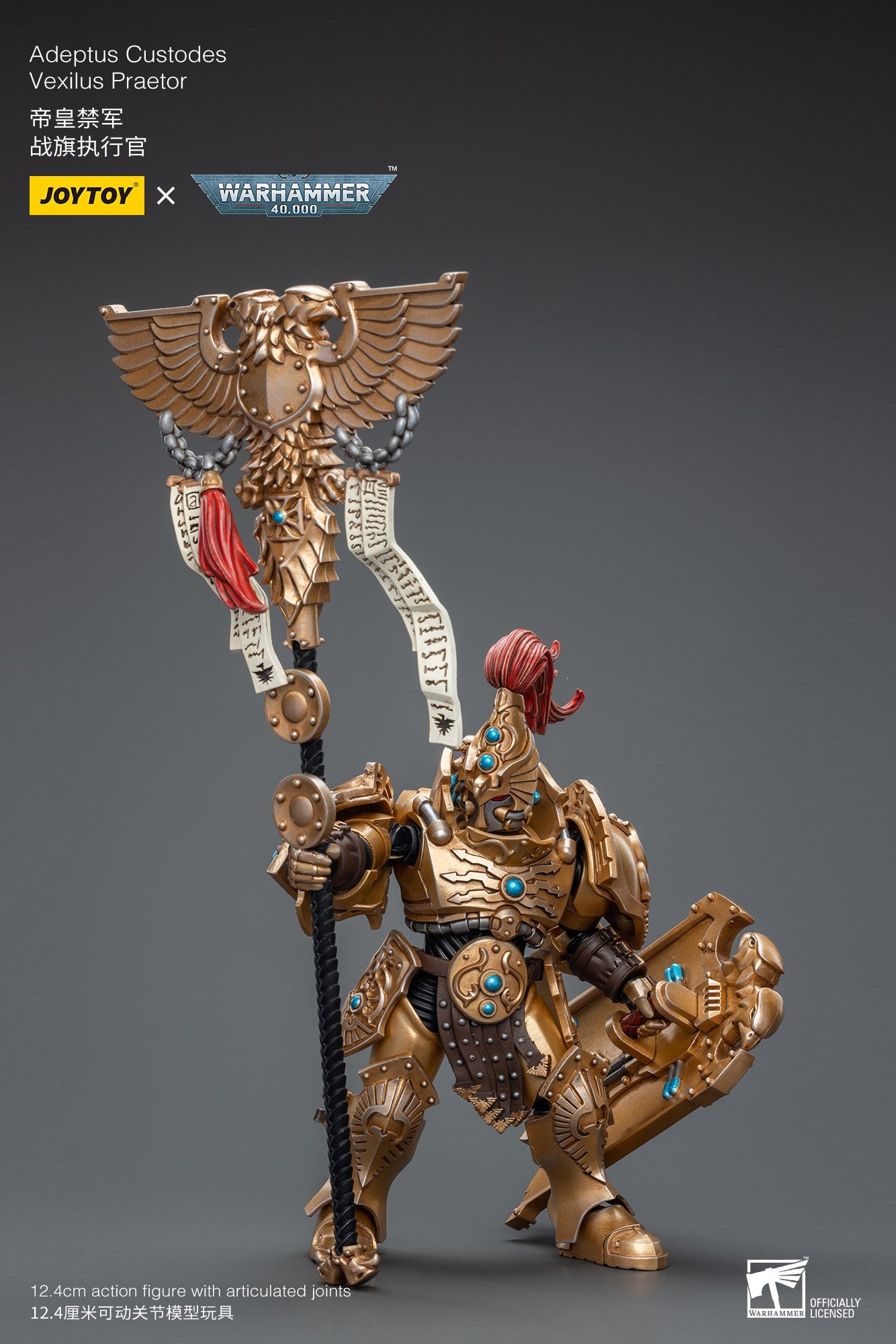 Warhammer 40k JoyToy Actionfigure - Adeptus Custodes Vexilus Praetor figure for collectors, display and premium shelf presentation