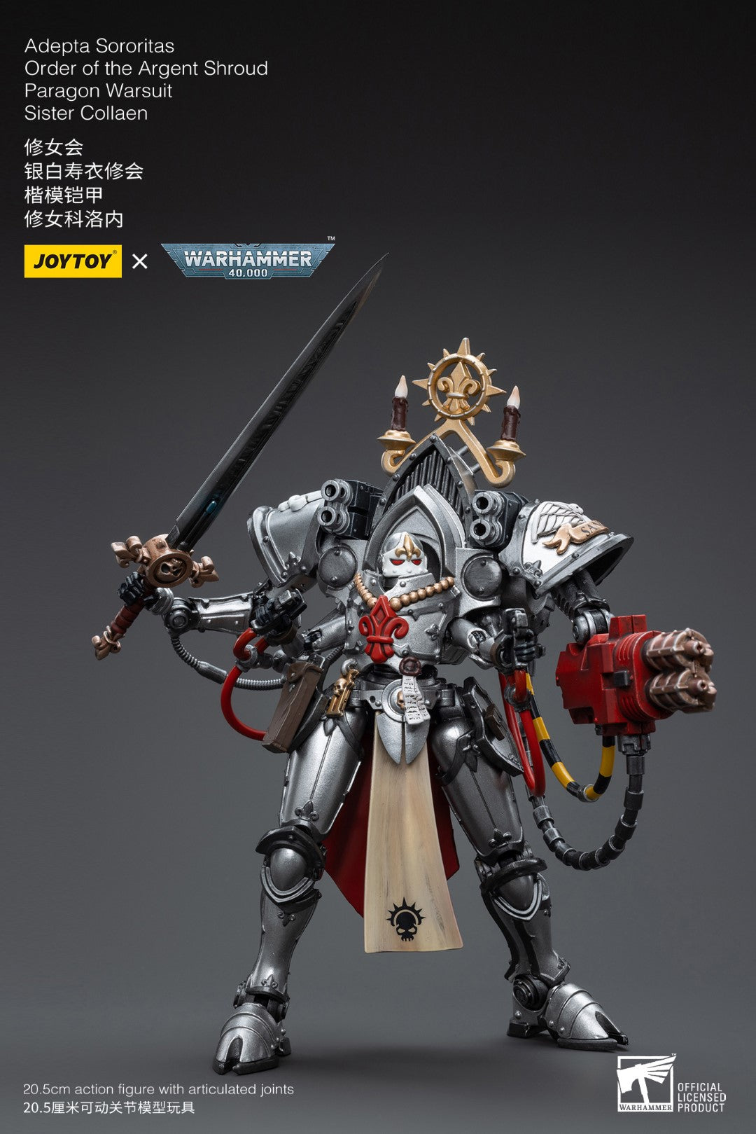 Warhammer 40k JoyToy Actionfigure - Adepta Sororitas Order of the Argent Shroud Paragon Warsuit Sister Collaen figure for collectors