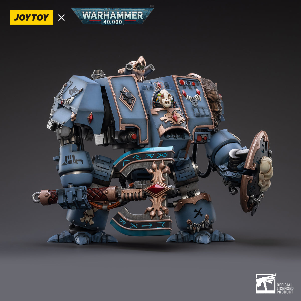 Warhammer 40k JoyToy Actionfigure - Space Wolves Venerable Dreadnought Brother Hvor figure for collectors, display and premium shelf