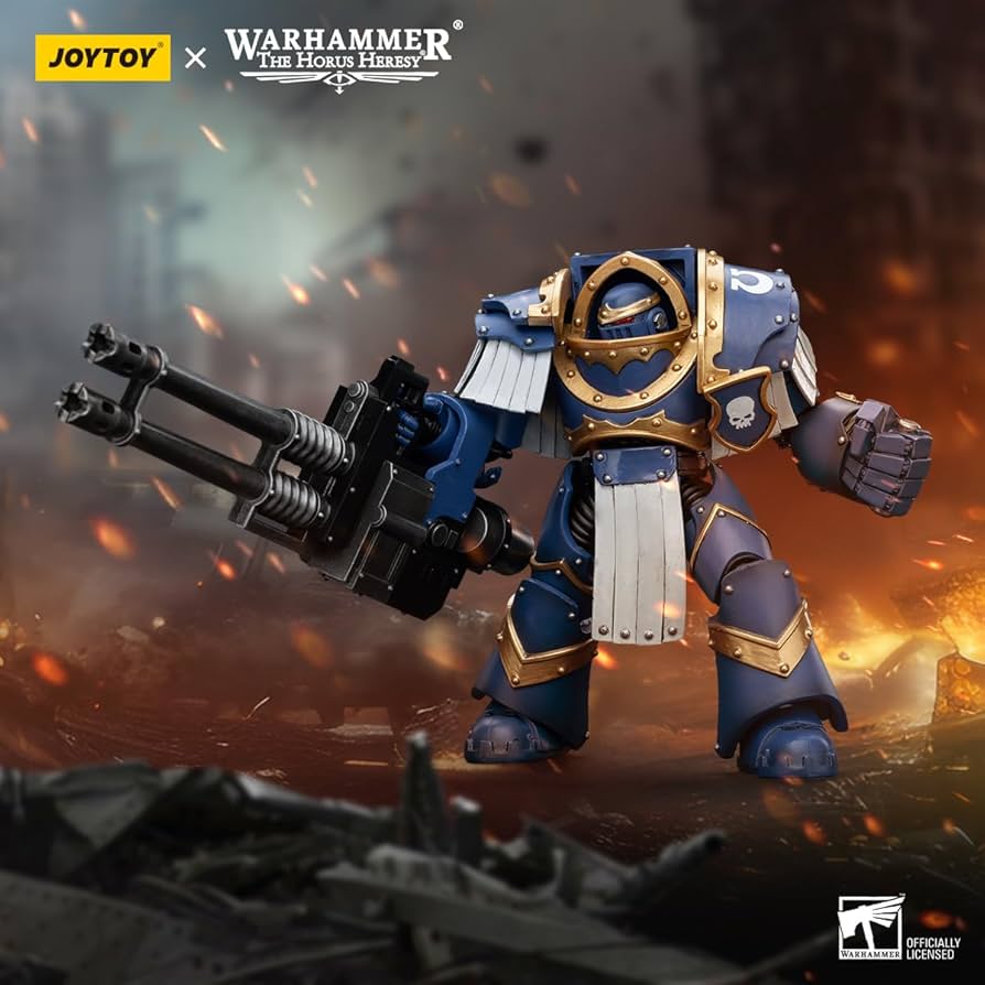 Warhammer 40k JoyToy Actionfigure - Sons of Horus Ultramarines Cataphractii Terminator Squad Terminator with Reaper Autocannon figure for