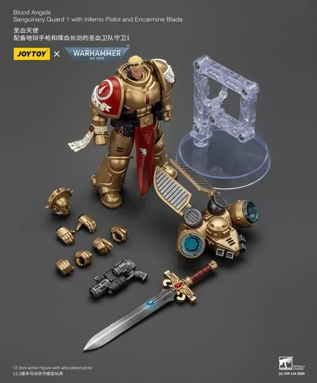 Warhammer 40k JoyToy Actionfigure - Blood Angels Sanguinary Guard 1 with Inferno Pistol and Encarmine Blade