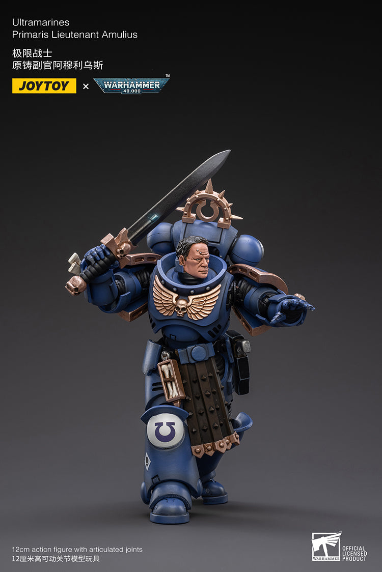 Warhammer 40k JoyToy Actionfigure - Ultramarines Primaris Lieutenant Amulius figure for collectors, display and premium shelf presentation