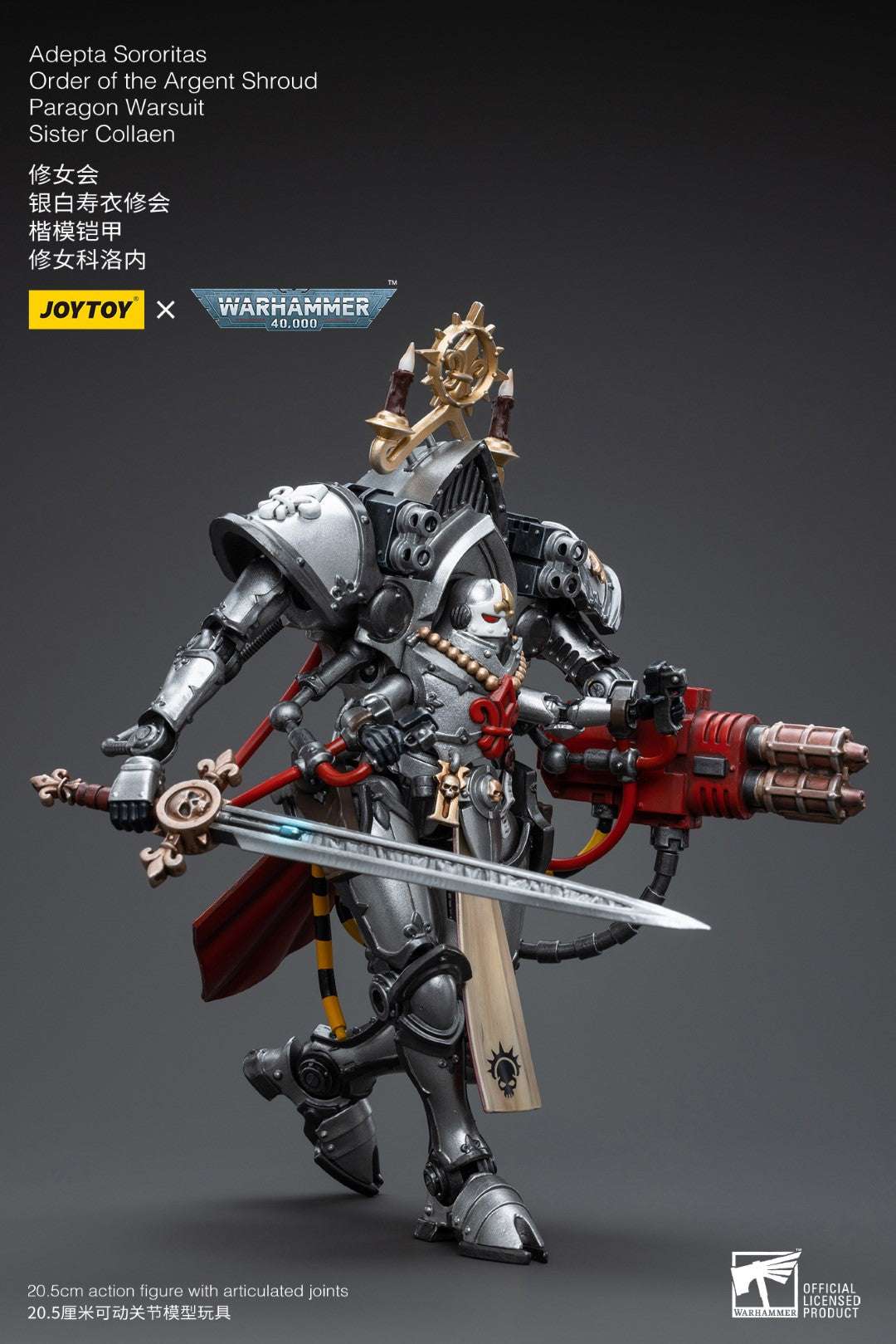 Warhammer 40k JoyToy Actionfigure - Adepta Sororitas Order of the Argent Shroud Paragon Warsuit Sister Collaen figure for collectors