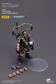 Warhammer 40k JoyToy Actionfigure - Astra Militarum Cadian Command Squad Veteran with Master Vox figure for collectors, display and premium
