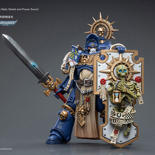 Warhammer 40k JoyToy Actionfigure - Ultramarines Primaris Captain with Relic Shield and Power Sword figure for collectors, display and
