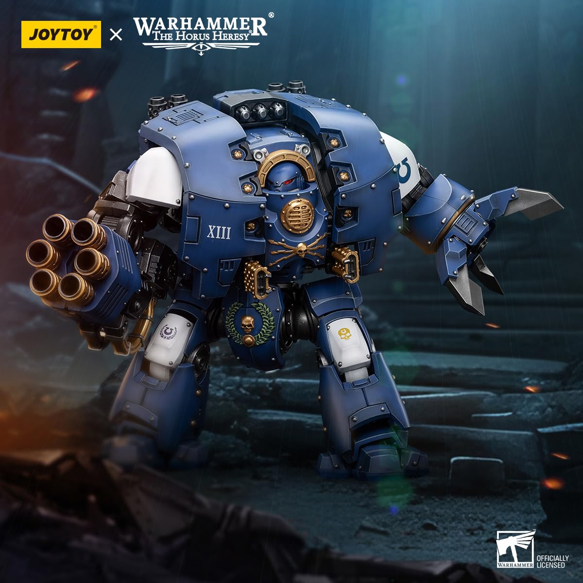 Warhammer 40k JoyToy Actionfigure - The Horus Heresy Ultramarines Leviathan Dreadnought with Cyclonic Melta Lance And Siege Claws figure
