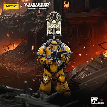 Warhammer 40k JoyToy Actionfigure - Imperial Fists Legion MKIII Tactical Squad Legionary with Legion Vexilla figure for collectors, display