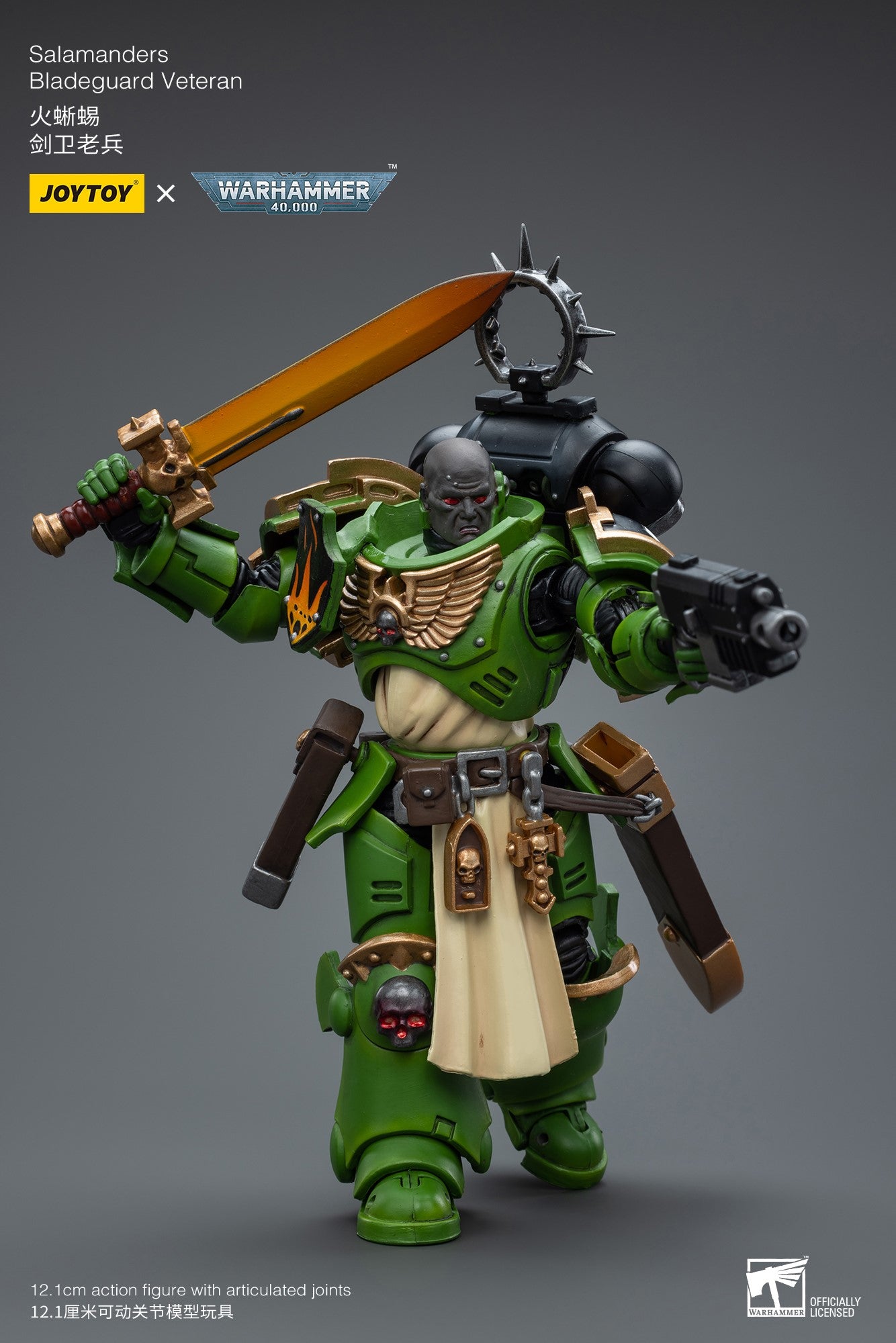 Warhammer 40k JoyToy Actionfigure - Salamanders Bladeguard Veteran figure for collectors, display and premium shelf presentation