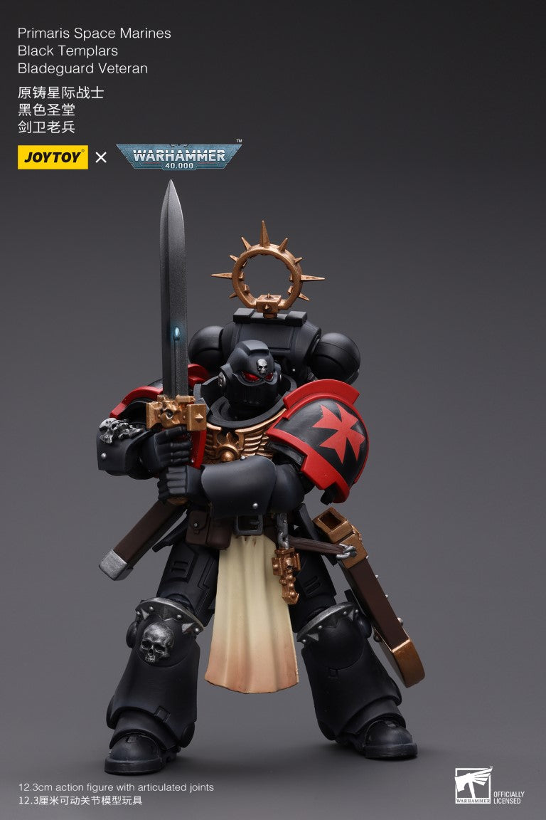 Warhammer 40k JoyToy Actionfigure - Black Templars Primaris Bladeguard Veteran figure for collectors, display and premium shelf presentation