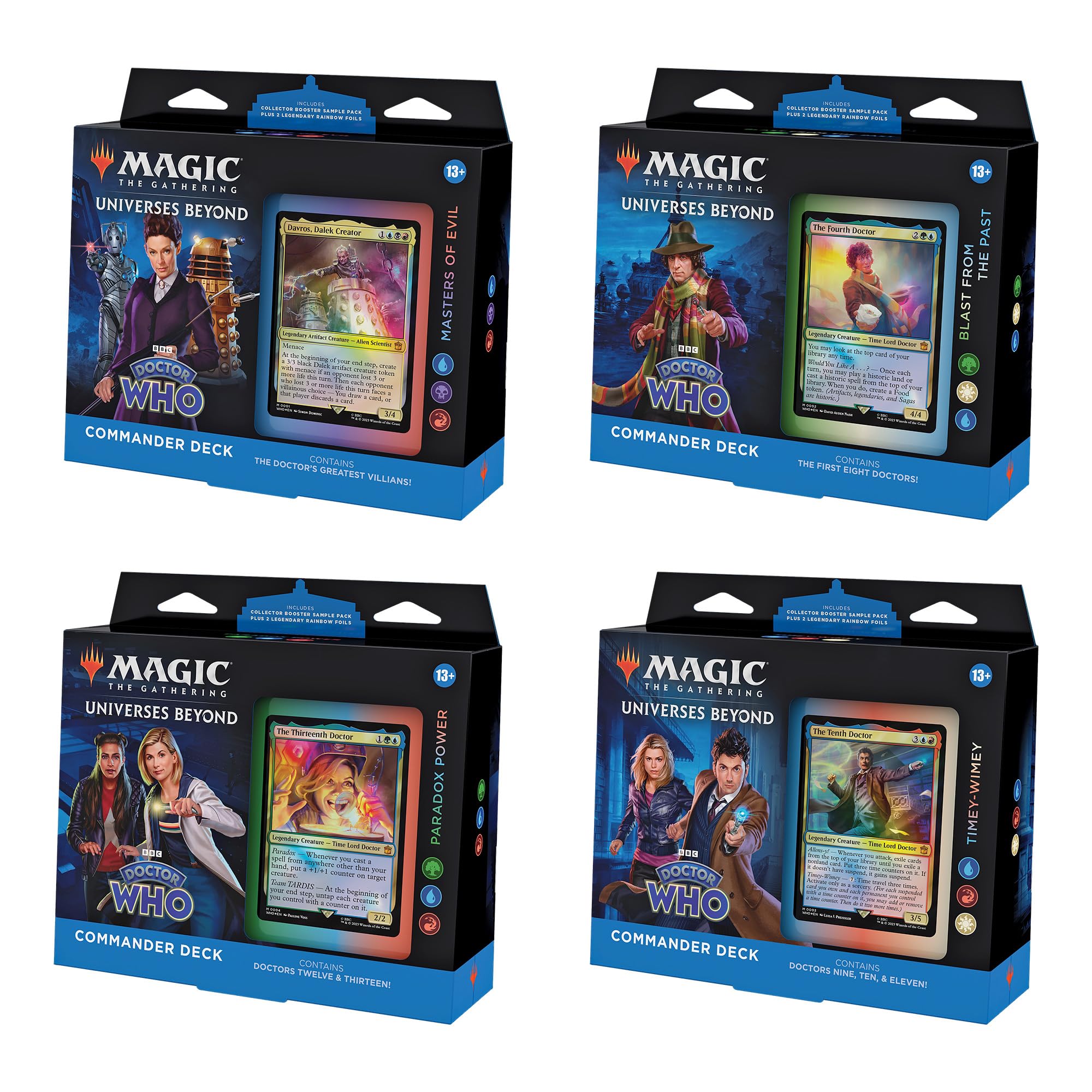 Magic the Gathering Universes Beyond - Doctor Who Commander Decks Display english collectible from 4 for collectors, display and premium