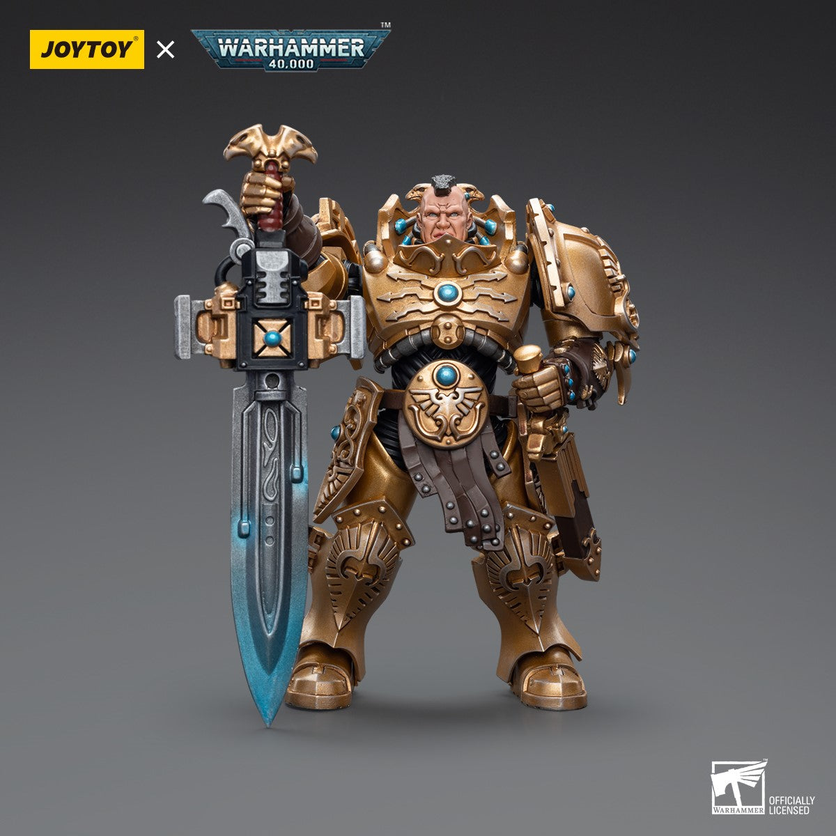 Warhammer 40k JoyToy Actionfigure - Adeptus Custodes Custodian Guard with Sentinel Blade figure for collectors, display and premium shelf