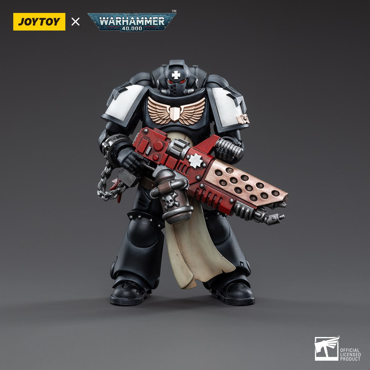 Warhammer 40k JoyToy Actionfigure - Black Templars Primaris Initiate Brother Raemont figure for collectors, display and premium shelf