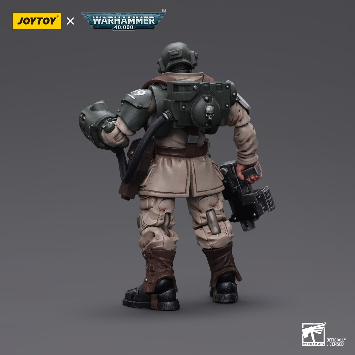 Warhammer 40k JoyToy Actionfigure - Astra Militarum Cadian Command Squad Veteran Sergeant with Power Fist figure for collectors, display