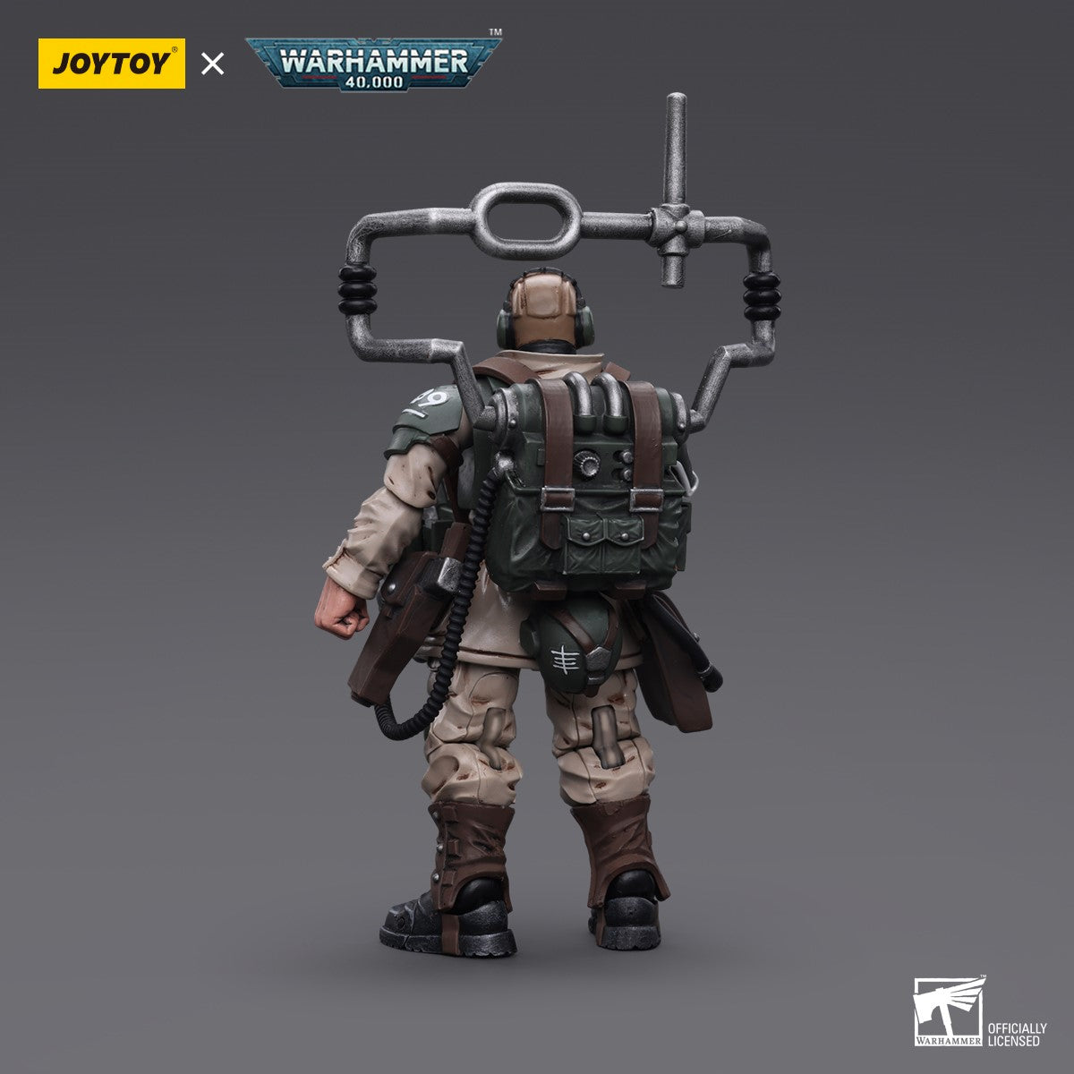 Warhammer 40k JoyToy Actionfigure - Astra Militarum Cadian Command Squad Veteran with Master Vox figure for collectors, display and premium