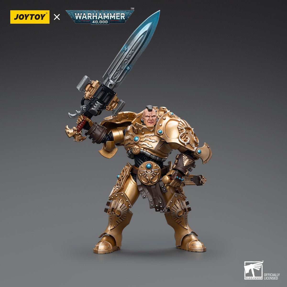 Warhammer 40k JoyToy Actionfigure - Adeptus Custodes Custodian Guard with Sentinel Blade figure for collectors, display and premium shelf