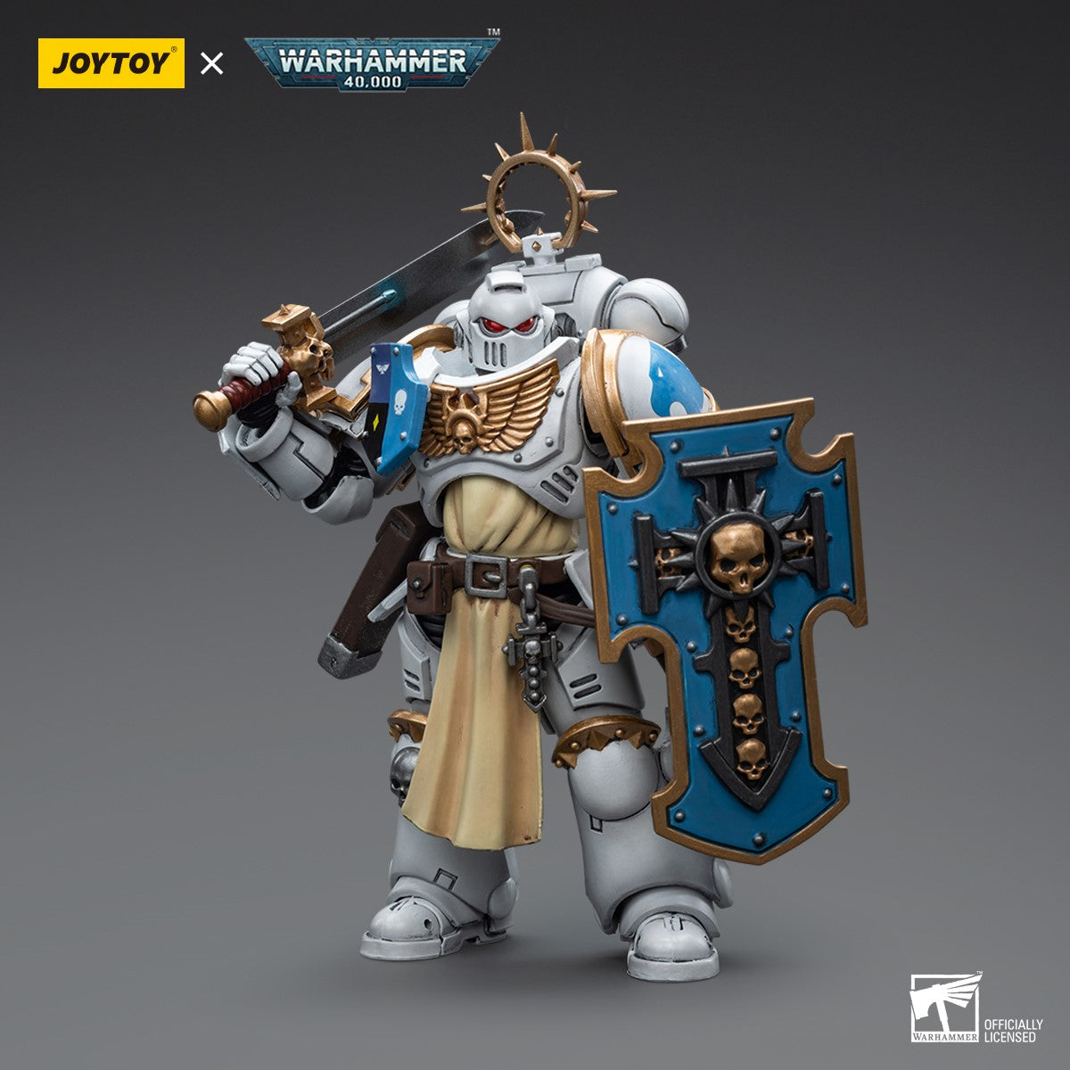 Warhammer 40k JoyToy Actionfigure - White Consuls Bladeguard Veteran figure for collectors, display and premium shelf presentation