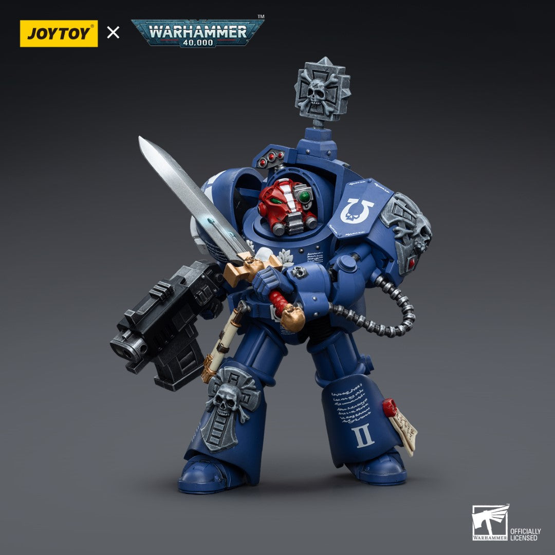 Warhammer 40k JoyToy Actionfigure - Ultramarines Terminators Sergeant Terconon figure for collectors, display and premium shelf presentation