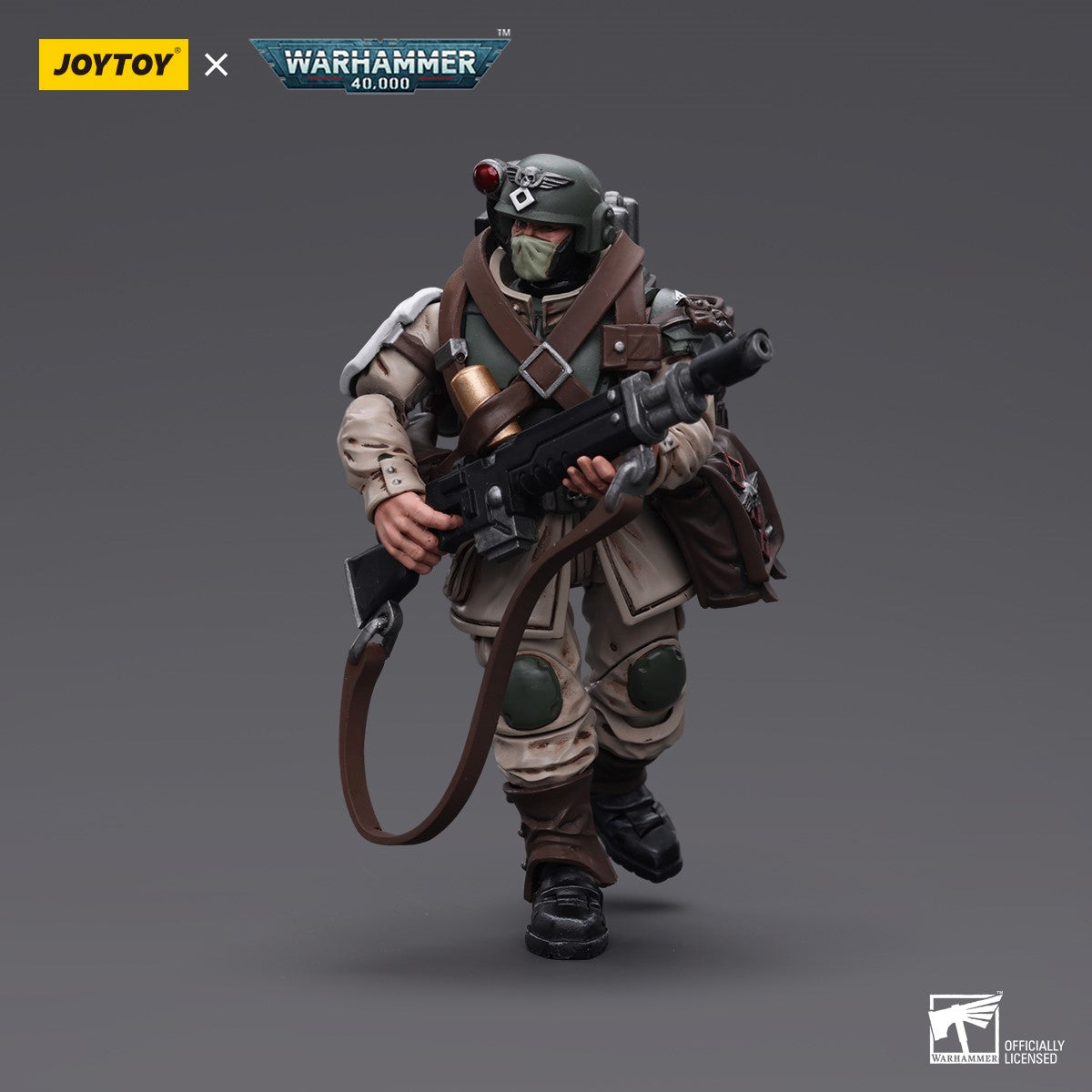Warhammer 40k JoyToy Actionfigure - Astra Militarum Cadian Command Squad Veteran with Medi-pack figure for collectors, display and premium