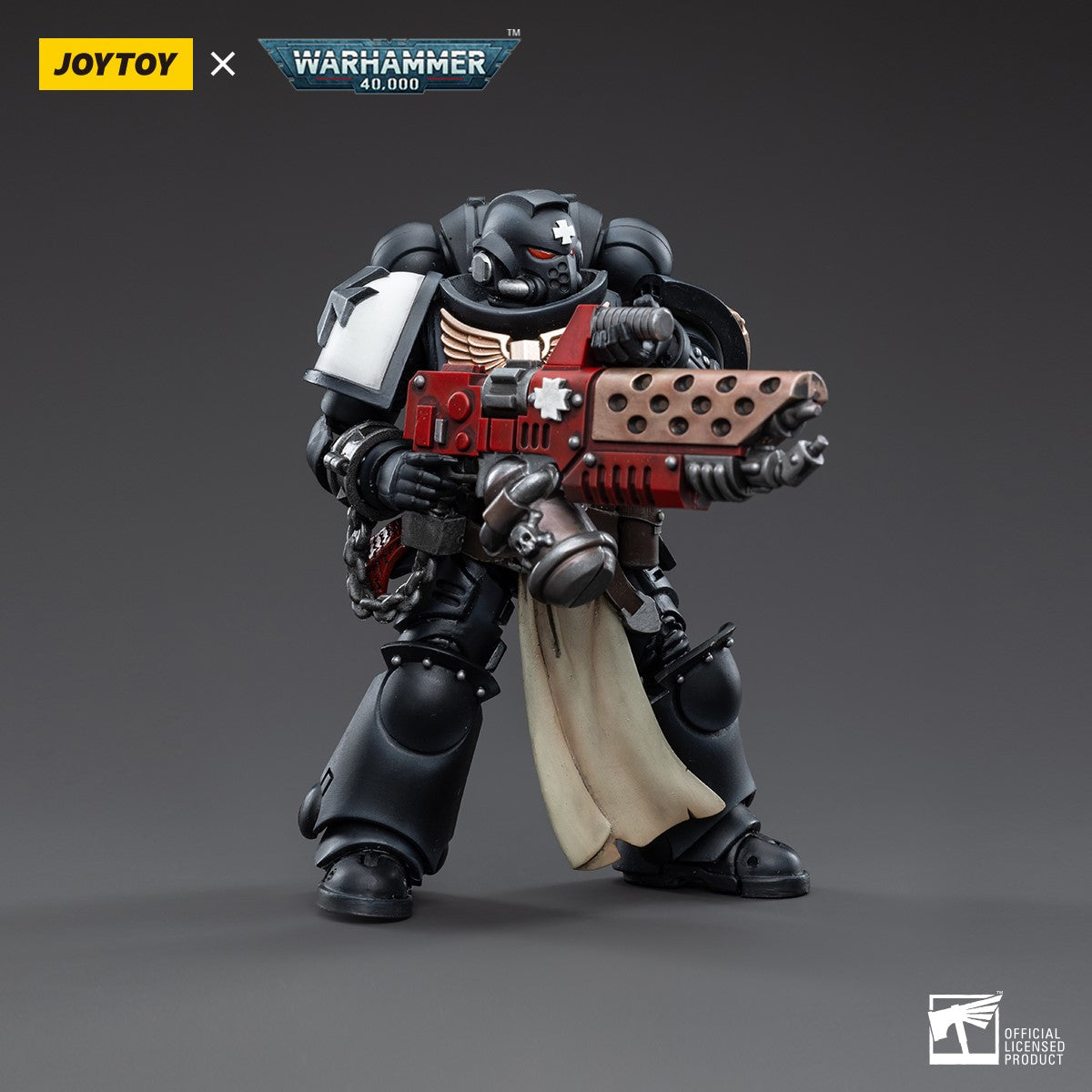 Warhammer 40k JoyToy Actionfigure - Black Templars Primaris Initiate Brother Raemont figure for collectors, display and premium shelf