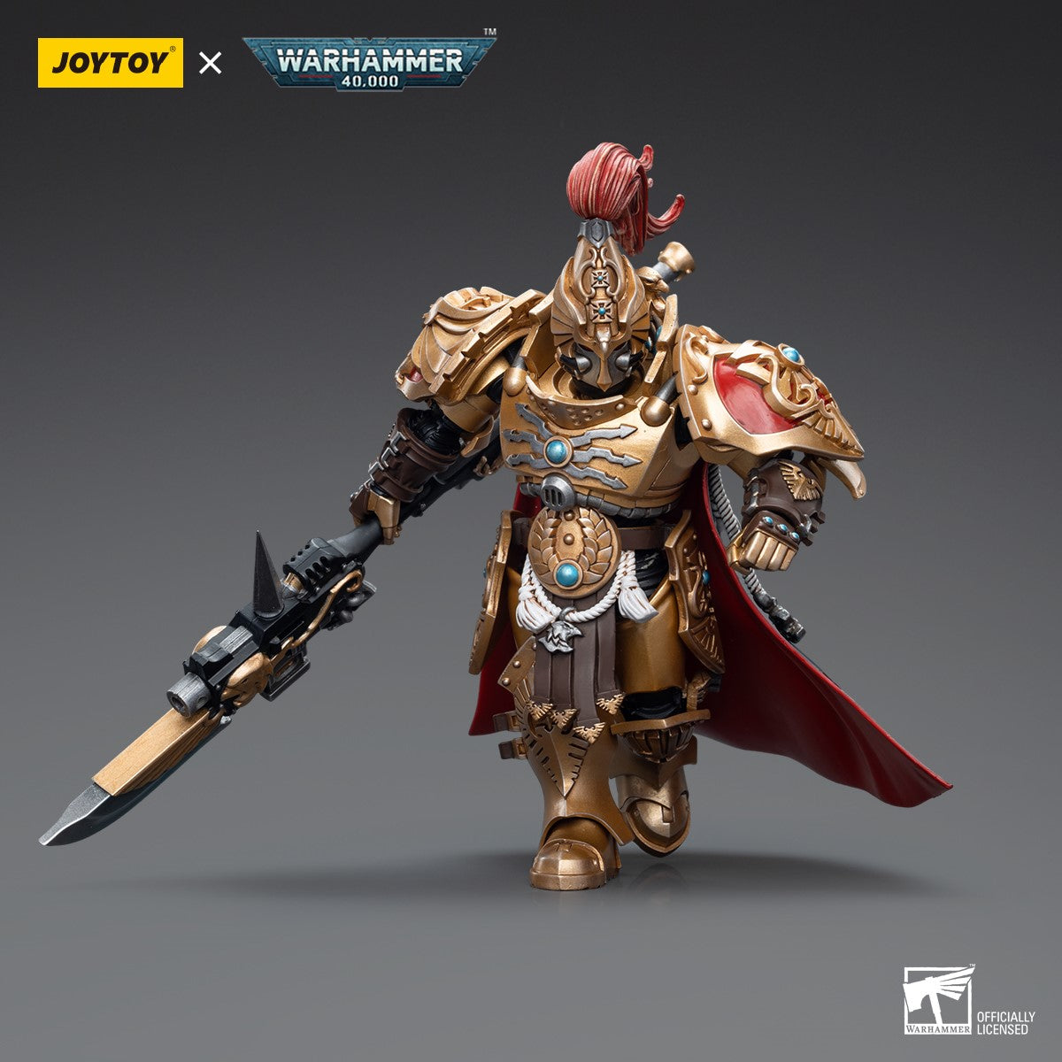 Warhammer 40k JoyToy Actionfigure - Adeptus Custodes Shield Captain with Guardian Spear figure for collectors, display and premium shelf