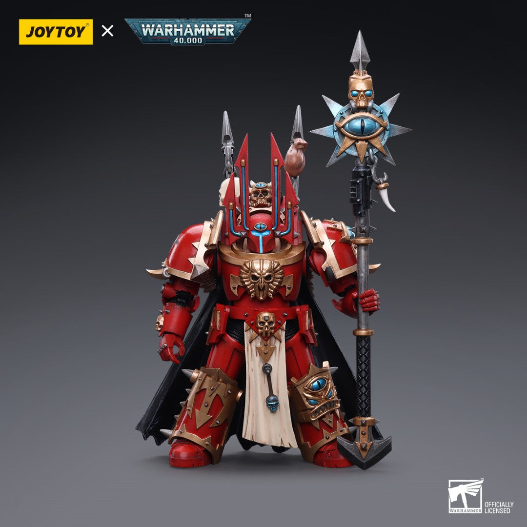 Warhammer 40k JoyToy Actionfigure - Chaos Space Marines Crimson Slaughter Sorcerer Lord in Terminator Armour figure for collectors, display