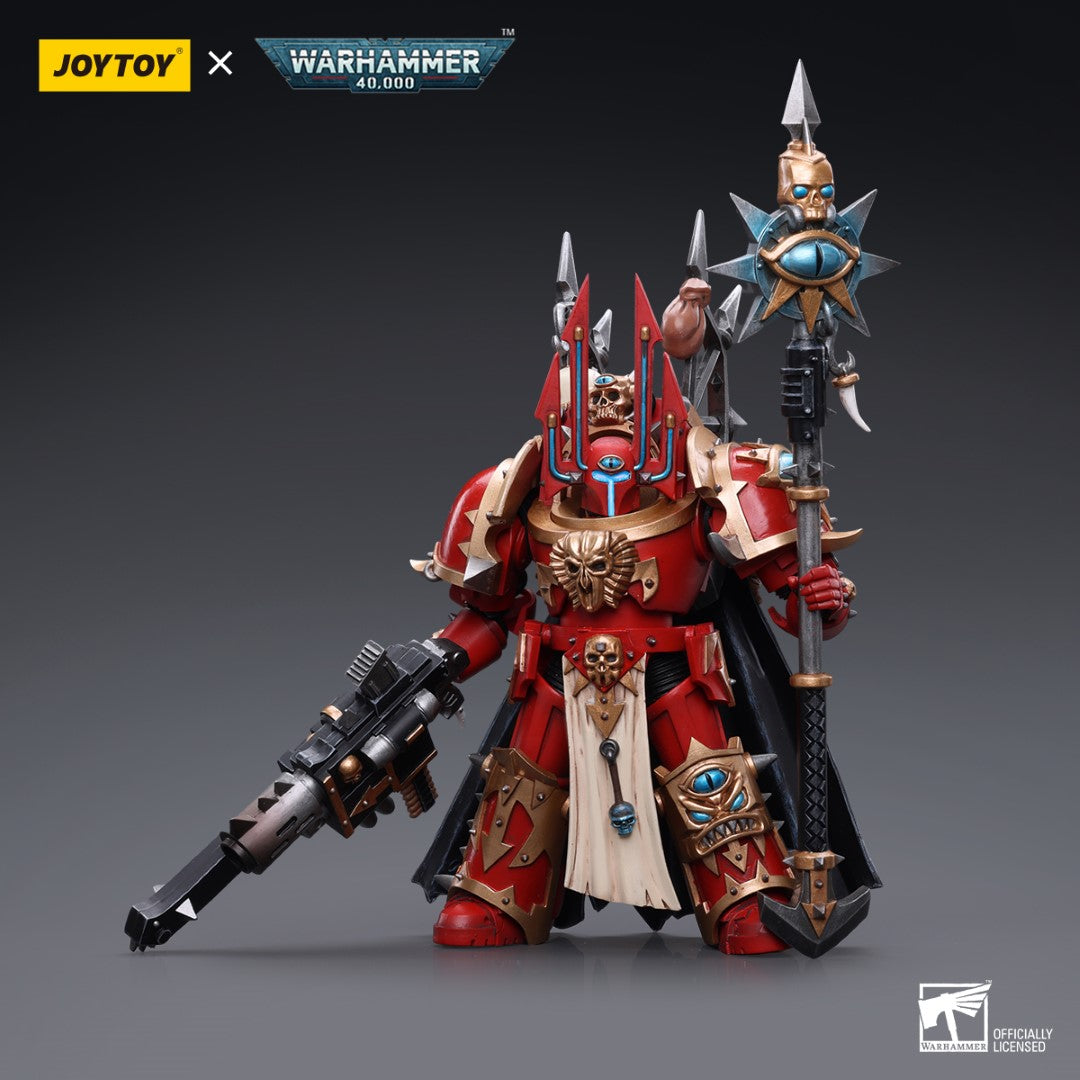 Warhammer 40k JoyToy Actionfigure - Chaos Space Marines Crimson Slaughter Sorcerer Lord in Terminator Armour figure for collectors, display